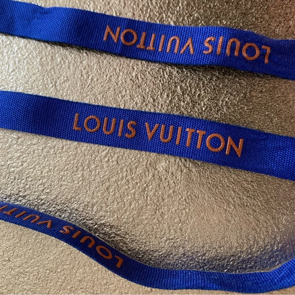 Louis Vuitton Royal Blue Ribbon 40” long x 0.5” wide Authentic gift wrapping